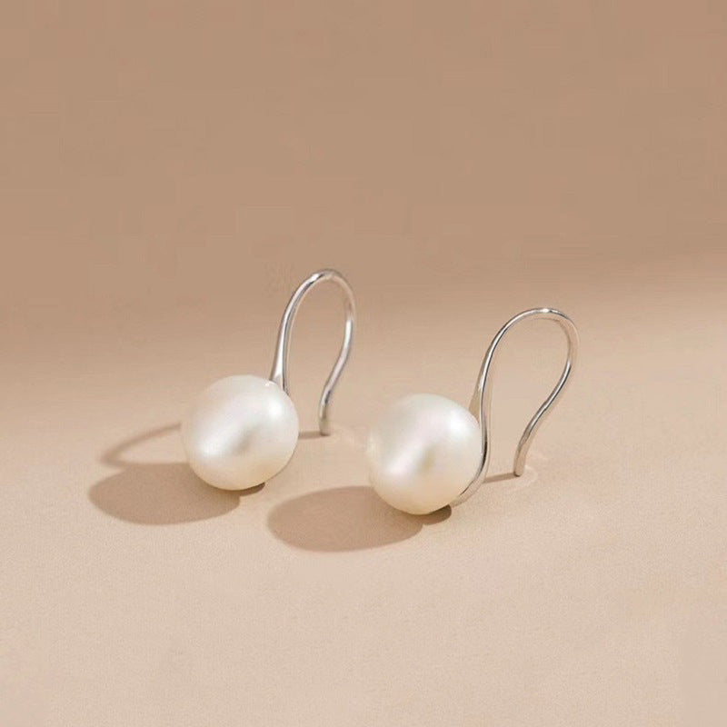 Silver Fashion Pearl Earrings For Women