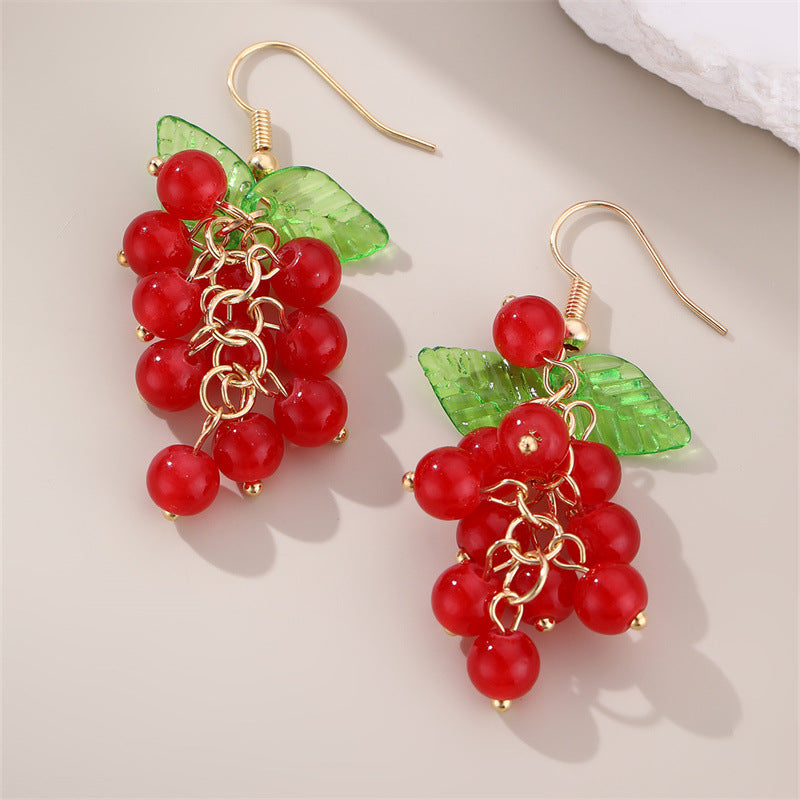 Vintage Design Grape Earrings For Women