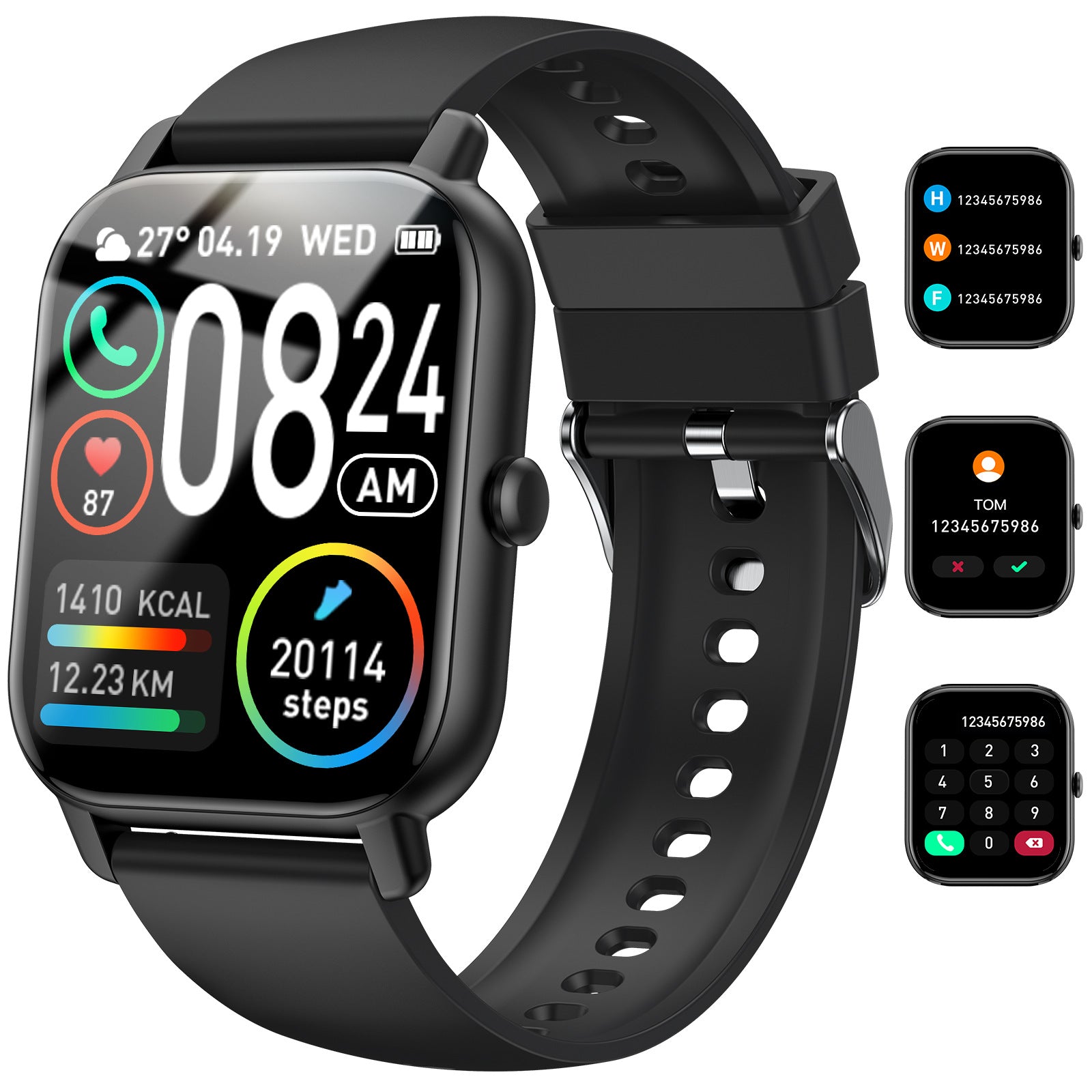 Smart Watch Bluetooth Calling Heart Rate Blood Pressure Sleep