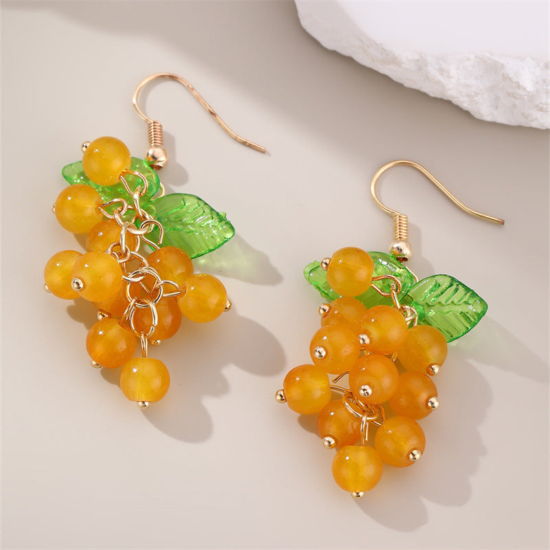 Vintage Design Grape Earrings For Women
