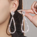 Exaggerated Rhinestone Geometric Earrings For Women