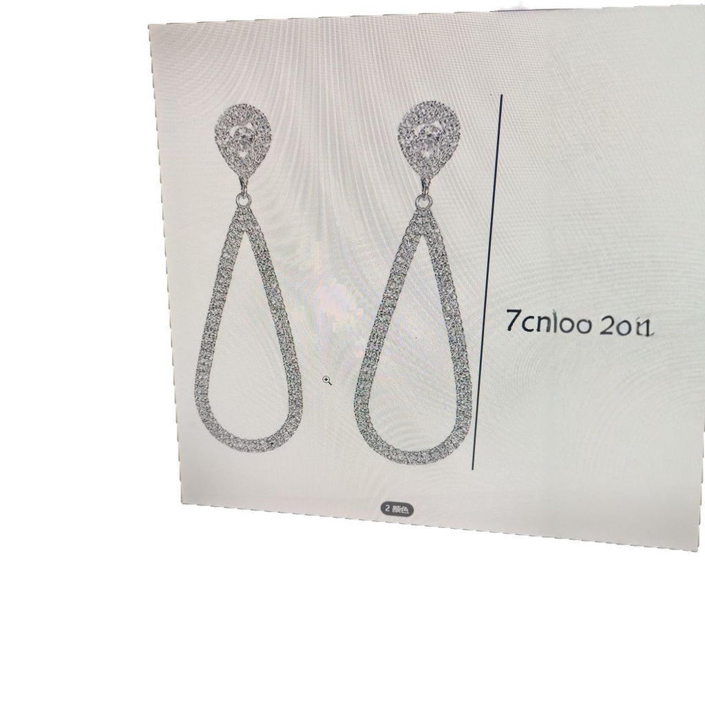 Exaggerated Rhinestone Geometric Earrings For Women