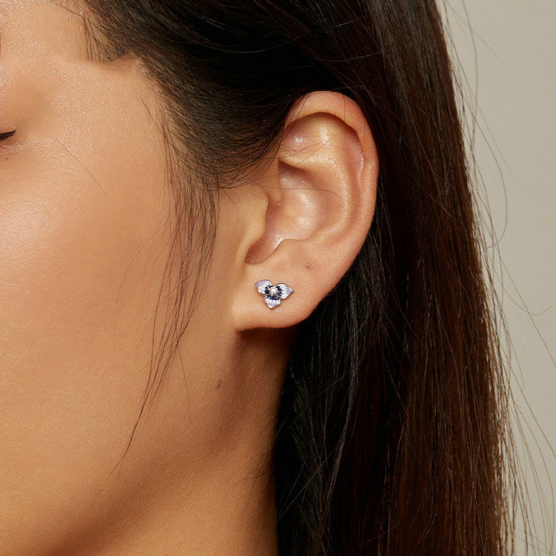 Purple Gradient Flower Earrings For Women