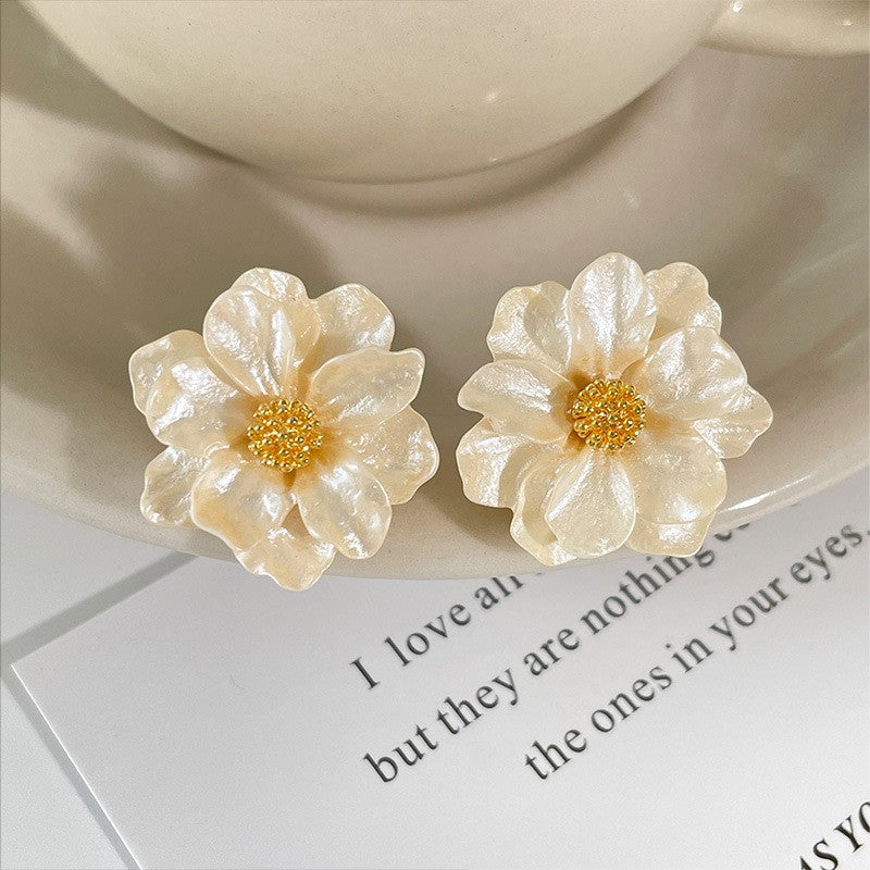 Elegant Camellia Stud Earrings For Women